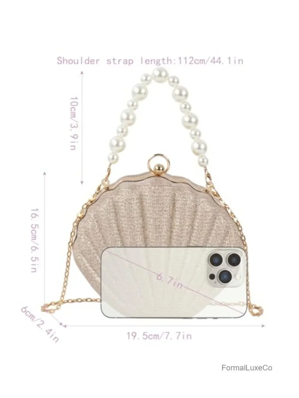 Evening Clutch Top-Handle Chain Crossbody Bag